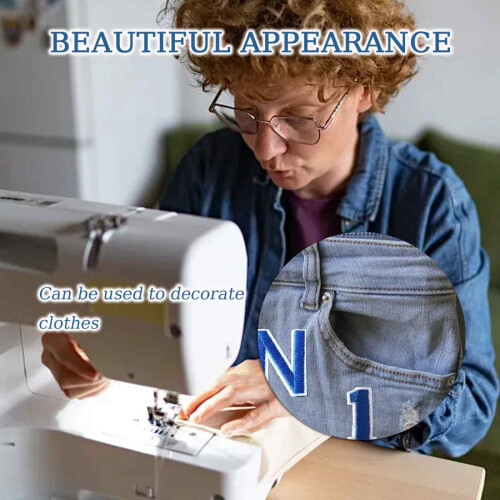 Σιδερένια μπαλώματα με γράμματα για ρούχα DIY, Σετ κεντημάτων με αριθμούς 1