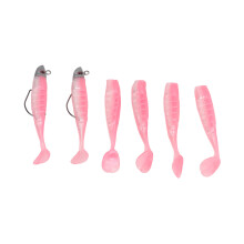 2er Pack Pinkes Silikon-Schwimmköder-Set – Süß- und Salzwasser