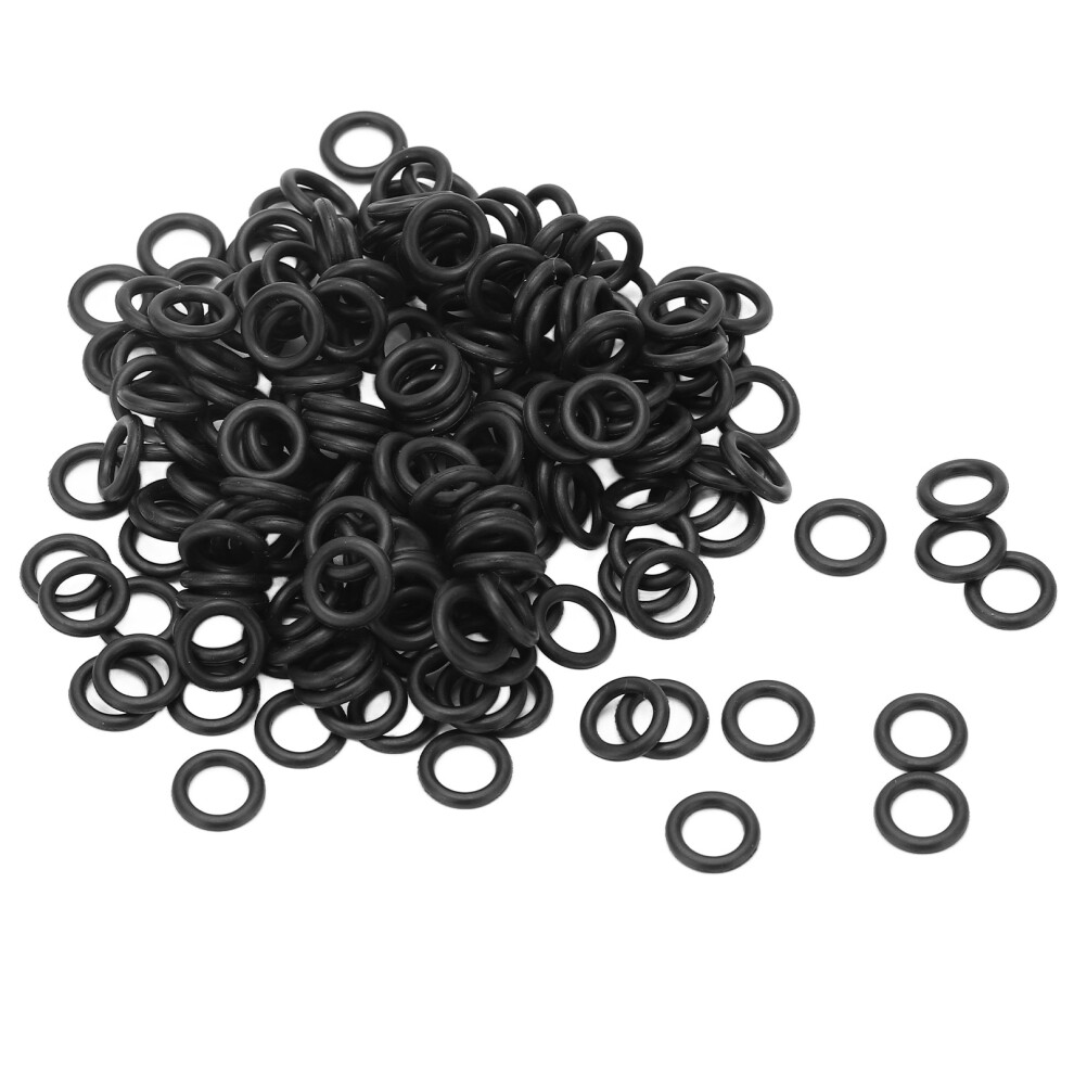 Rubber O Rings 200Pcs Black Abrasion Resistant Flexible Universal For Fishing 4021376708662