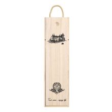 Elegant Presentation Box, Wooden Wine Gift Box With Portable Rope For Personalizable Wine Box And Diy Craft Wine Container, Single Bottle Storage For