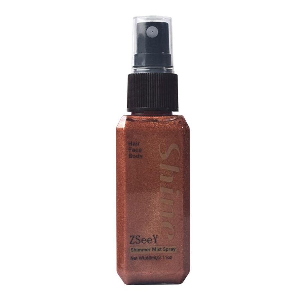 Bronze/Golden Glitter Highlighter Spray Waterproof Shimmer For Face Body Hair Festival 04