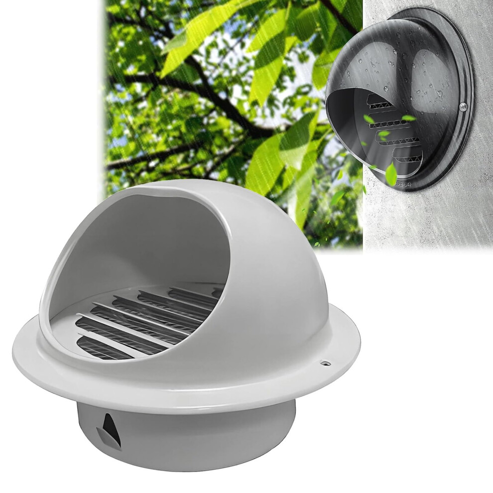 Wall Vent Cover 160Mm Stainless Steel Air Vent With Mesh Weatherproof Exterior Round Louver 9094768983812
