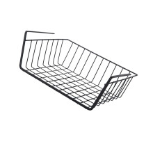Under Shelf Storage Basket Adjustable Hanging Organizer SpaceSaving RustResistant Metal Black