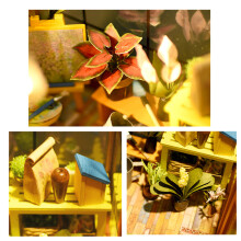 DIY Wooden Dollhouse Kit 195*175*175mm Miniature Home Decor