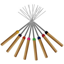 Marshmallow Roasting Sticks Set of 8 Extra Long Telescopic Forks for Campfire Smores and Hot Dogs