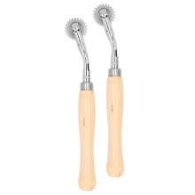 Outil d'espacement pour marquage de points, roulette Ă calquer durable avec manche en bois d'adamant, manche en bois pour papier calque et cuir,