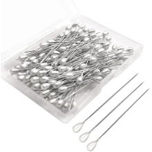 White Head Pins with Premium Craft Sewing Pins Construction, Wedding Flower Decorations Essentials for Corsage Boutonniere Pins, Ideal for Floral