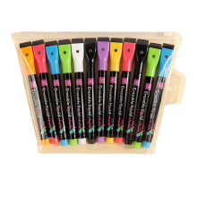 Abwischbare Flüssigkreidemarker für Whiteboards und Tafeln, tragbare Flüssigmarker mit schnell trocknender, streifenfreier Tinte, magnetischer