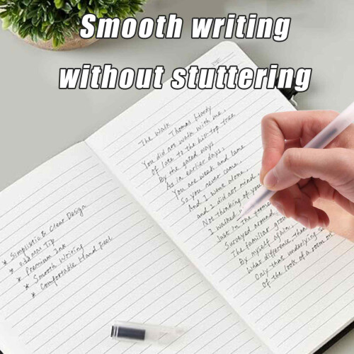 5 τεμάχια μαύρα στυλό gel με μελάνι, στυλό λεπτής μύτης 0,5 mm, στυλό gel ιαπωνικού τύπου 1