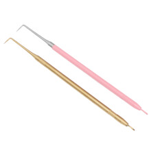 Separator de gene din oțel inoxidabil, instrument de vopsire a genelor, tije de ridicare a genelor cu vârf curbat, pieptene scurt, instrument de