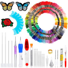 Cross Stitch Thread Collection with Embroidery Floss, Rainbow Color Vibrant Embroidery Set for Smooth and Strong Embroidery, Glossy and Smooth Polyest