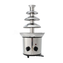 4 Tier Chocolate Fondue Fountain Stainless Steel Electric with MultiSauce Capability for Parties