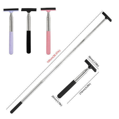 Practical Car Rearview Rain Squeegee, Retractable for-Pink 2