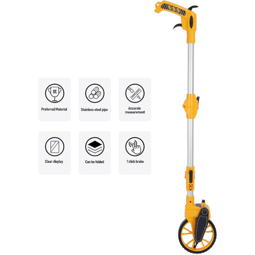 Measuring Wheel with OneTouch Reset, Foldable Design and Backpack for Construction and Landscaping 2