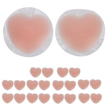 10 Pairs Silicone Nipple Covers Heart Shape Self-Adhesive Nude Bra