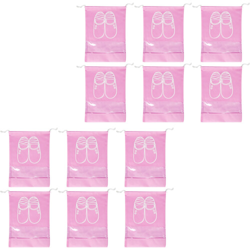 Schuhbeutel mit Kordelzug, staubdicht, Aufbewahrungsbeutel-Rosa