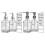 Packung mit 2 Seifenspendern aus Glas, 550-550 ml mit Silberst 3