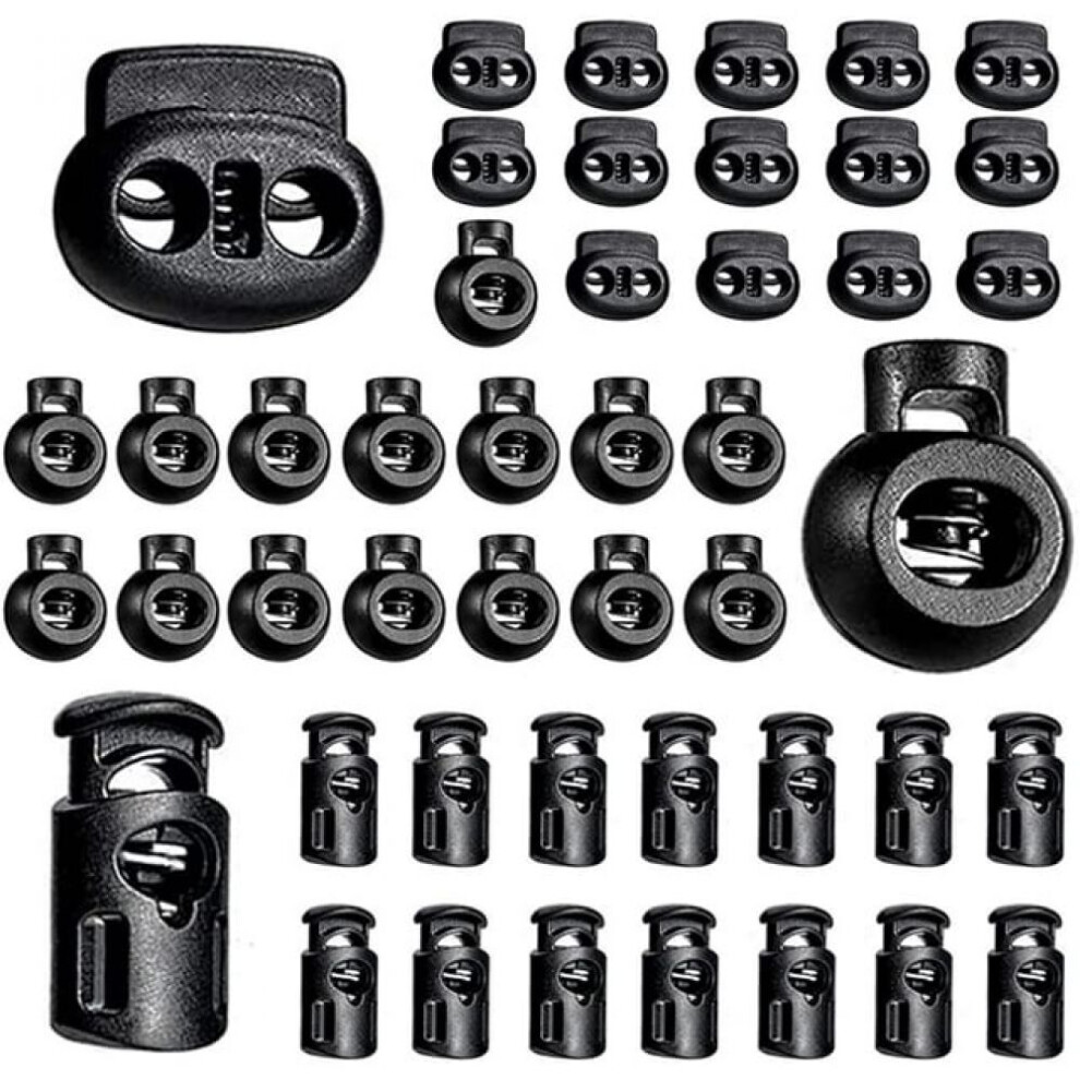 Adjustable Cord Fastener For Drawstrings, Spring Loaded Design With Durable Plastic Build, Draw String Clip For Backpacks And Hoodies, Cord Locks 9115830807376