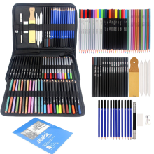 Drawing Supplies for Creative Minds, Art Kit with Charcoal Pencils and Watercolor Pencils, Includes A5 Sketchpad and Practical Storage Case for On-the