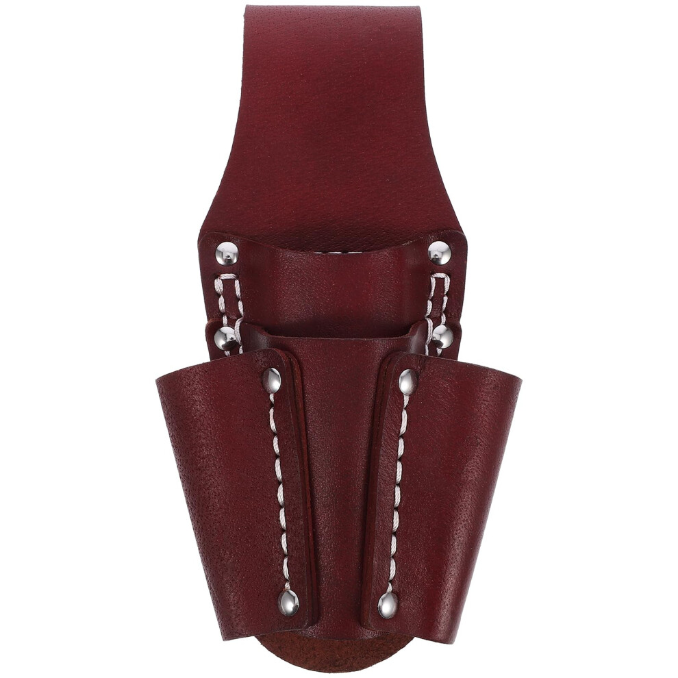 2Pcs Cowhide Leather Tool Pouch With Multiple Pockets For Electricians Heavyduty Brown 20X11.5cm 9199774749343