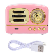 Enceinte portable d'inspiration vintage, alliant design rétro et fonctionnalités modernes, son clair et batterie rechargeable, idéale pour toutes