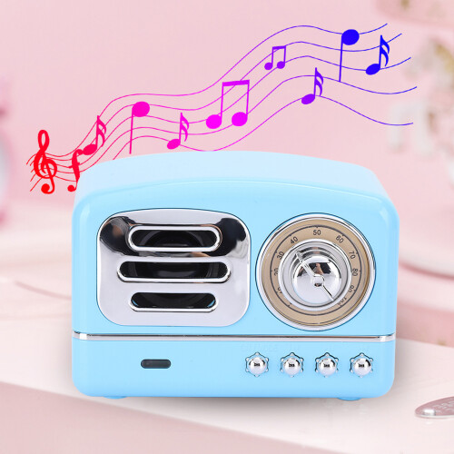 Συμπαγές ρετρό ηχείο Bluetooth, εξαιρετικός σχεδιασμός, καθαρή ποιότητα ήχου και 2