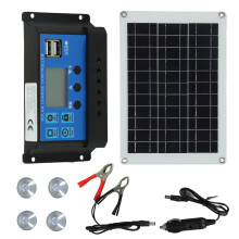Bärbart solpanelkit för alla dina utomhusäventyr, högeffektiv solladdare med dubbla USB-honportar, vattentät solcellsregulator