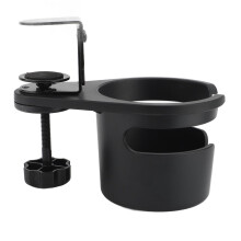 Adjustable 360 Rotating SpillProof Cup Holder for Desk with Large Capacity and Easy ClipOn Fit