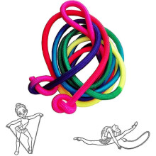 Gymnastiektouw, danslint, gymnastiektouw, regenboogkleurig touw, gymnastiektouw, hoge kwaliteit