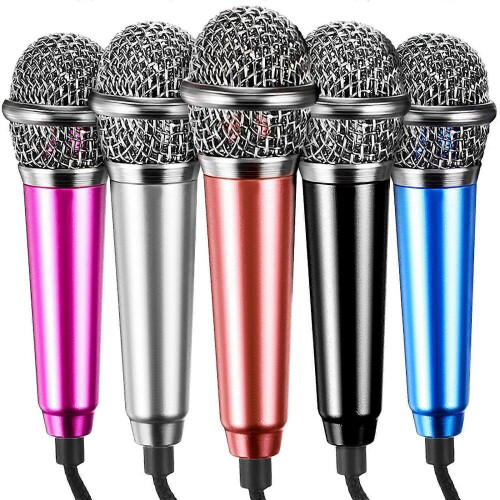 Lot de 5 mini-microphones portables pour téléphone 1