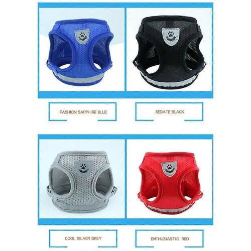 Gilet réfléchissant en maille polyester ajustable pour chien 2