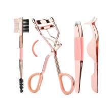 Set di 5 strumenti per sopracciglia, tagliaunghie e pettine per ciglia, tagliaunghie per sopracciglia da donna