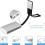 Λάμπα βιβλίου USB με LED, επαναφορτιζόμενη λάμπα ανάγνωσης, κλιπ βιβλίου, λα 4