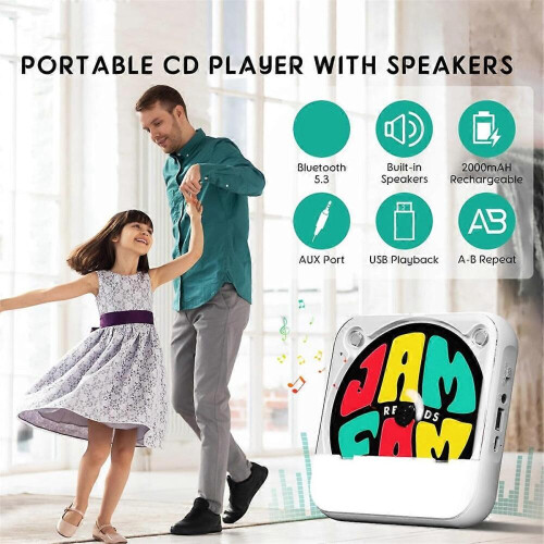 Φορητό CD Player με Bluetooth, Επαναφορτιζόμενο CD Player 1