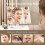 Makeup mirror, makeup mirror with light, tri-fold makeup mirror, portable LED makeup mirror, white 4