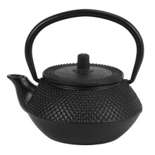 Järntekanna med rostfritt stålinfusionsrör Gjuten japansk järntekanna Oolong-te Puer-te Tekanna