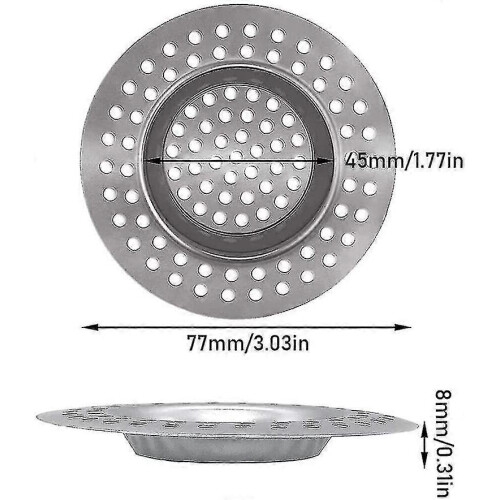Bouchon d'évier de cuisine en acier inoxydable (lot de 4), passoire d'évier 1