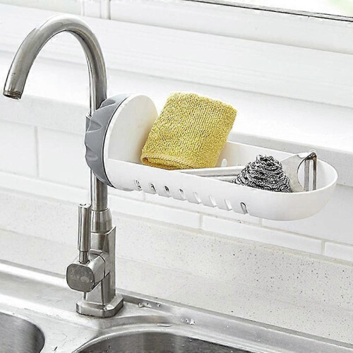 Snap-on kitchen faucet storage rack, soap drain storage rack 1