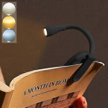 Lampe de lecture rechargeable à pince, luminosité réglable