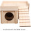 Hamster Labyrinth House Solid Wood Habitat For Mice 2