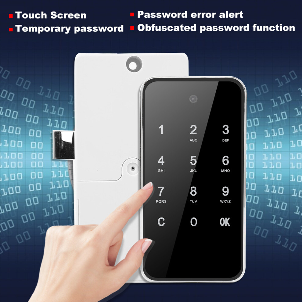 Electronic Password Lock For Files & Cabinets, Zinc Alloy, Silver 7631379730712