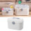 Large Medicine Storage Box with Handle, Double Layer First Aid Organizer with Removable Tray 4