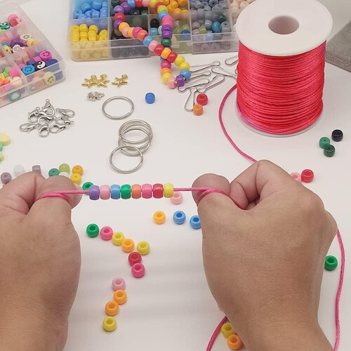 Κορδόνι μακραμέ για DIY κατασκευές, Νάιλον κορδόνι με σατέν φινίρισμα για 1