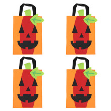 Wiederverwendbare LED-Leucht-Süßigkeitentüten für Halloween, robuste Kürbis-Tragetasche mit Henkeln, exzellente Verarbeitung, perfekt für Kinder