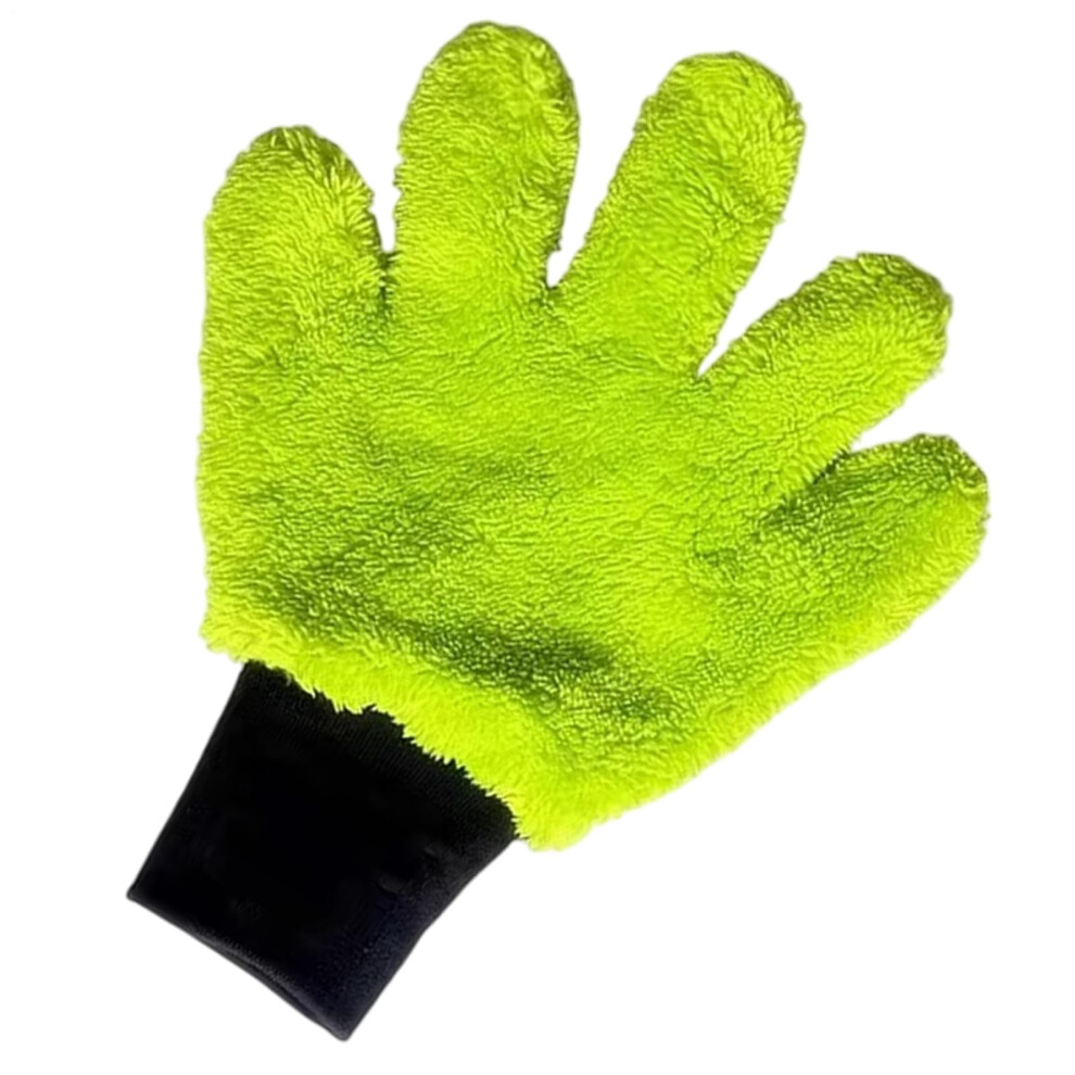 Car Wash Gloves No Scratch Absorbent Wash Mitts Ergonomic Washing Gloves Automotive Polish Accessories Green 9199774752138