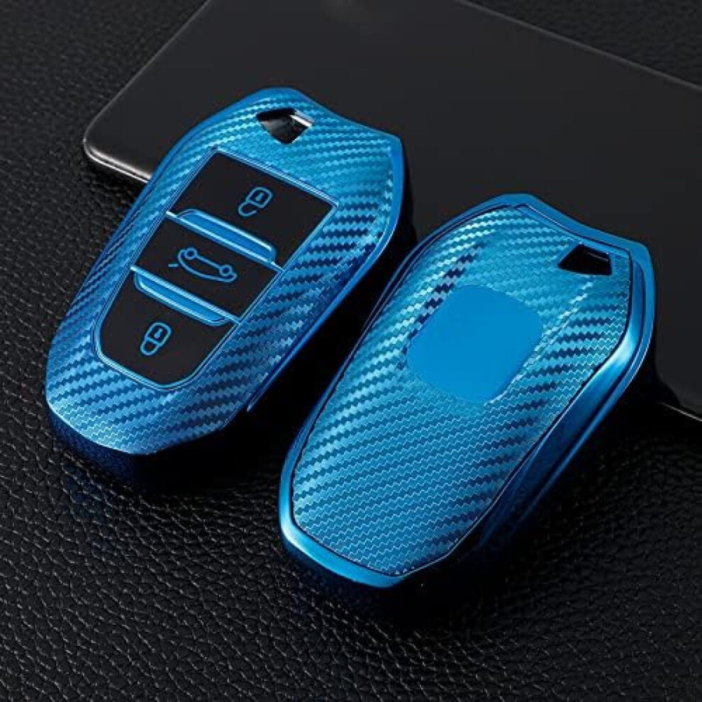 Tpu Car Key Cover For Peugeot And Citroen, Smart Key Fob Protector With 360 Full Protection 9187378974216