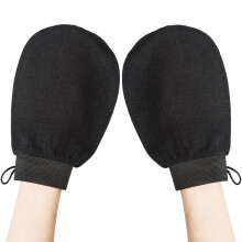 Black Exfoliating Glove for Dead Skin Removal and SelfTanning Prep, Deep Cleansing Body Scrub