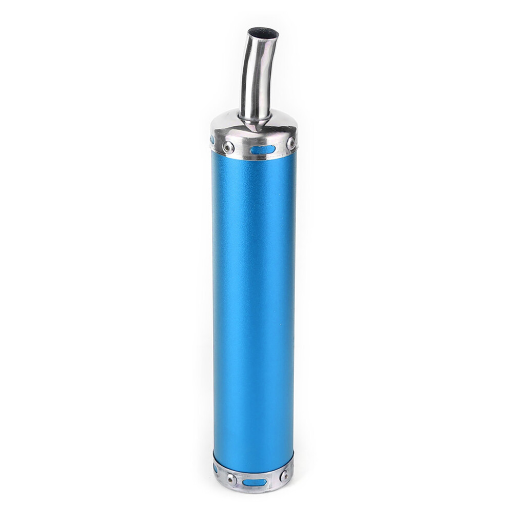 Motorcycle 20Mm Stainless Steel Exhaust Muffler Silencer For 2 Stroke Blue 6951379734963