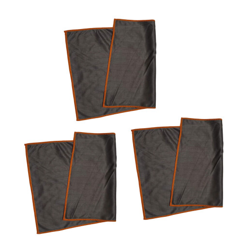 3Pc Multifunctional Carbon Fiber Cloth For-Orange red edge