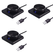 3X Controllo del Volume USB Lossless PC Altoparlante del Computer Regolatore del Volume Manopola di Regolazione Controllo Digitale con un Tasto Mute
